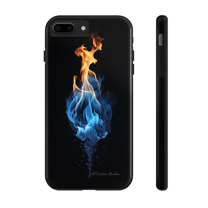 "Elegant Blue and Orange Flame" Phone Case: Ignite Your Style -Tough Phone Cases