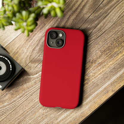 "Bold Crimson Shield" -Tough iPhone Cases