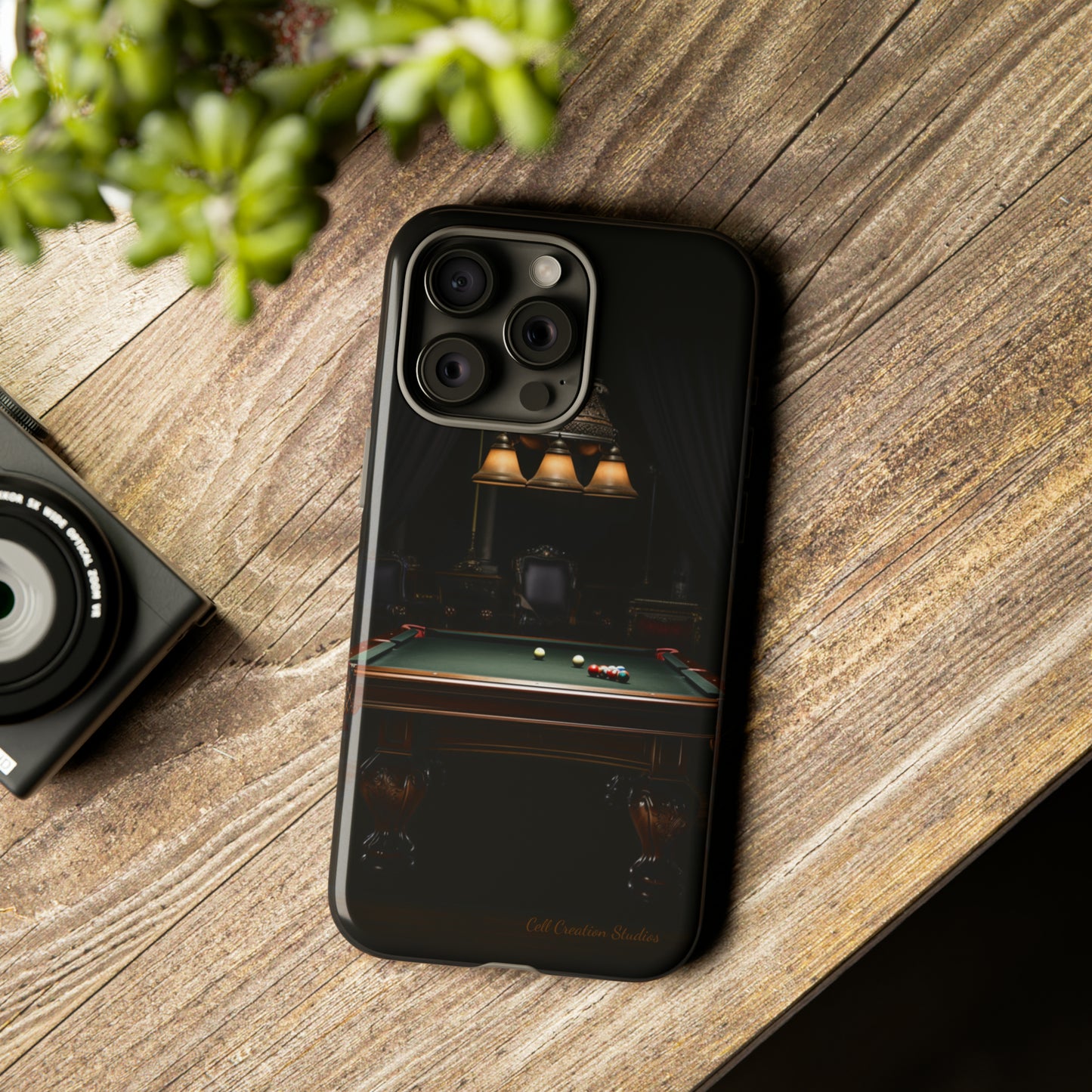 "Elevate Your Game: Pool Table-Themed Phone Case for Billiards Enthusiasts" -Tough Cases