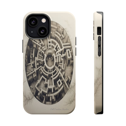 "Discover the Mystery: Maze-Inspired Cell Phone Case" -MagSafe Tough Cases