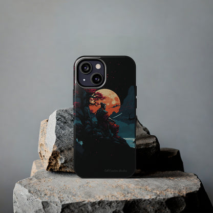 Introducing the "Moonlit Samurai Serenity" Cell Phone Case – Embrace Elegance and Strength -Tough Phone Cases