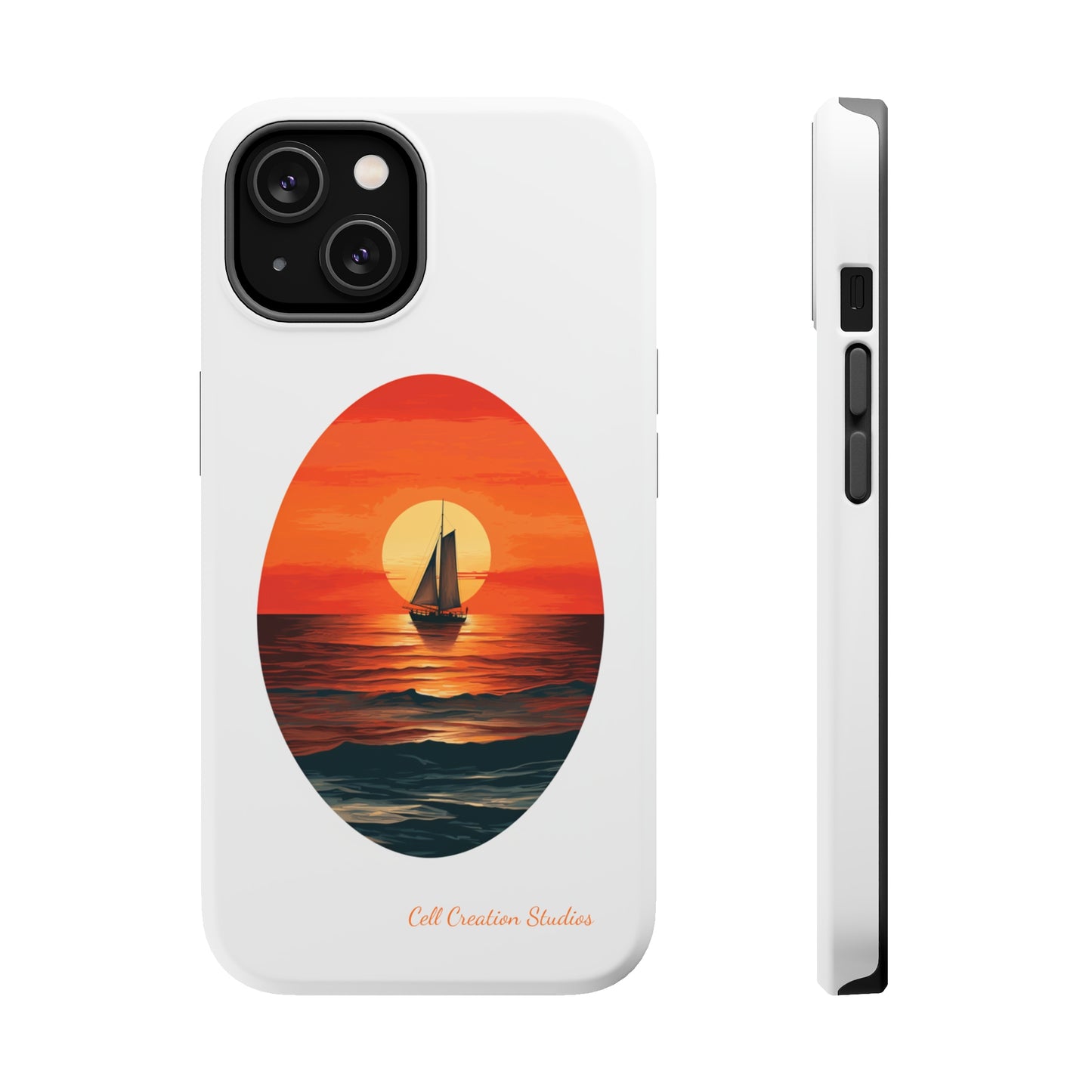 "Sailboat Sunset Serenity" -MagSafe Tough iPhone Cases