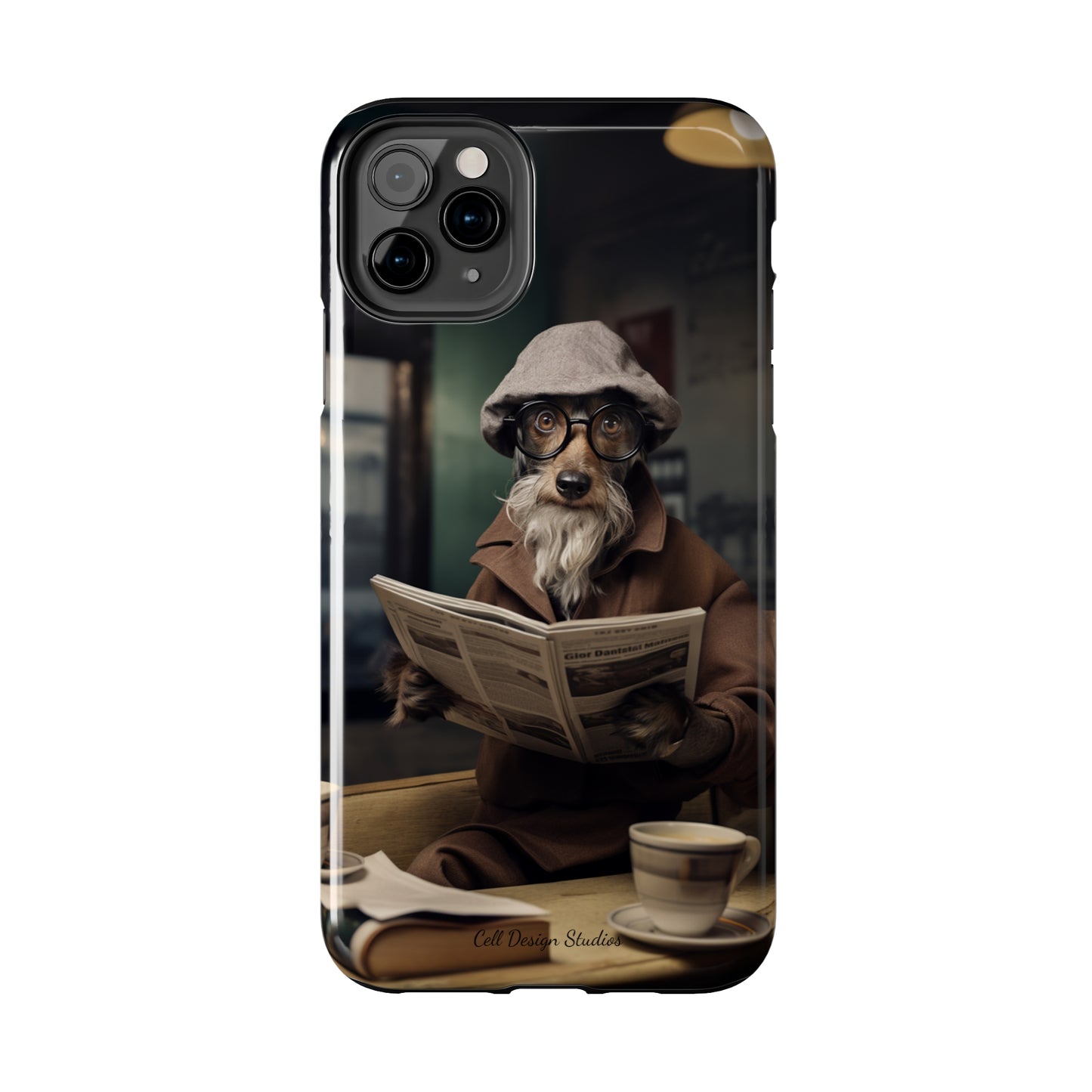 Introducing the "Canine Scholar" Cell Phone Case – Where Canine Meets Wisdom. -Tough Phone Cases