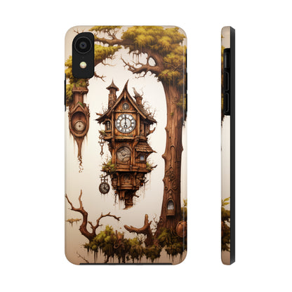 Introducing the "Mystical Wooden Clock" Cell Phone Case – Embrace Enchantment and Timeless Beauty -Tough Phone Cases