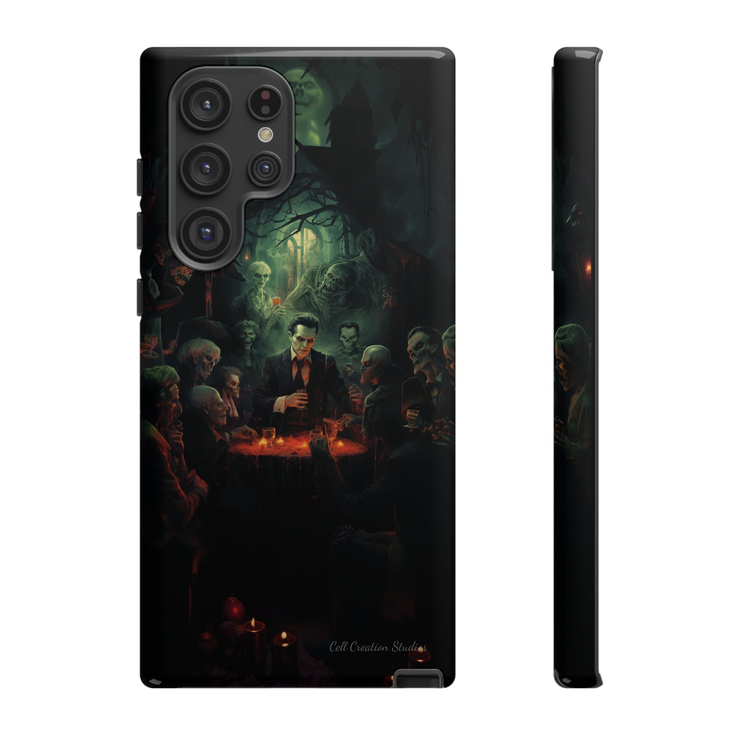 Introducing the "Ghoulish Gala" Cell Phone Case – Dracula's Halloween Soiree -Tough Cases