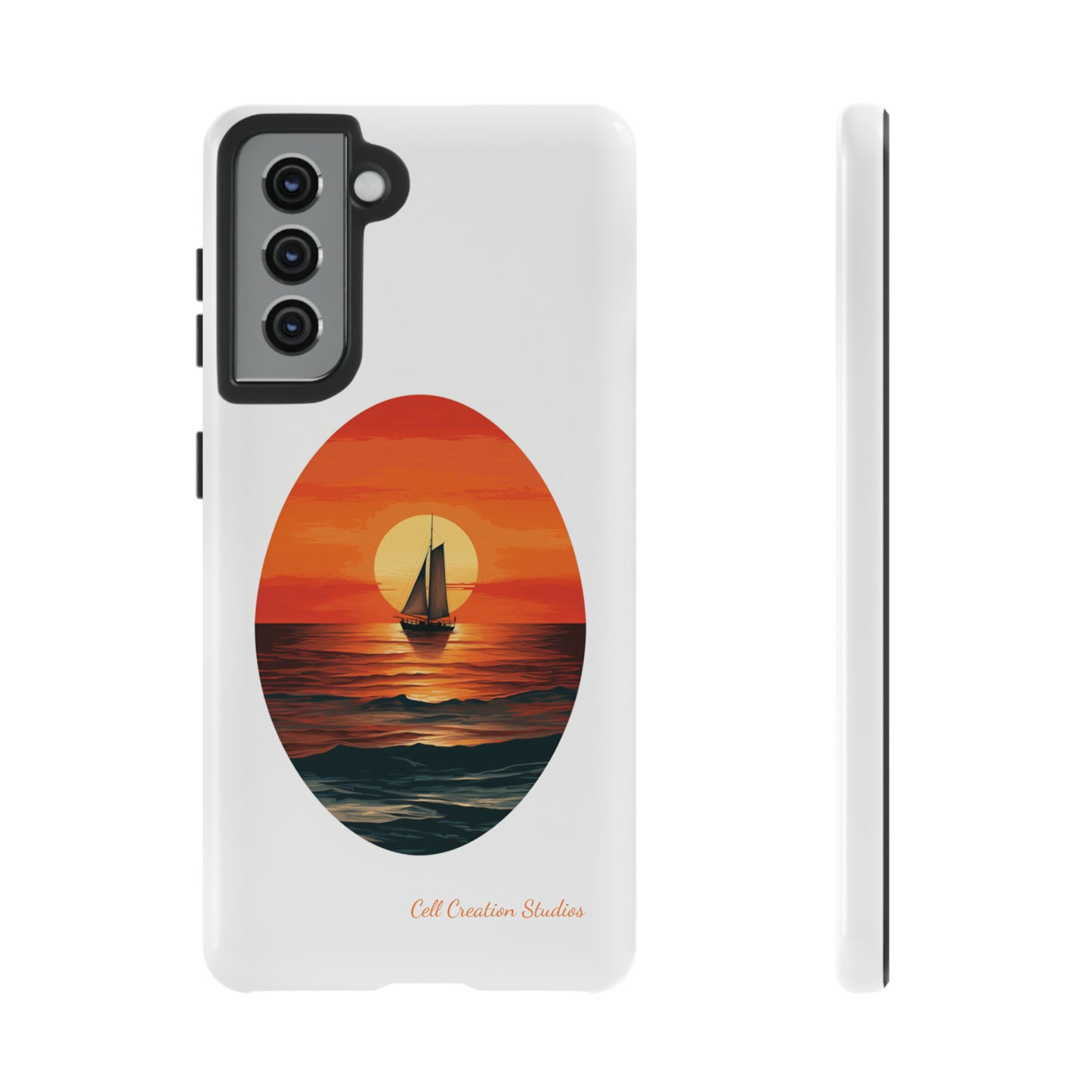 "Sailboat Sunset Serenity" -Tough Samsung Cases