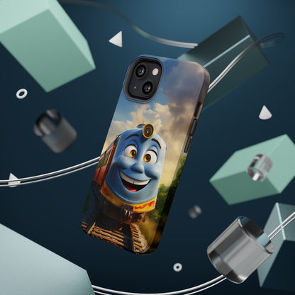 The "Smiling Blue Train" Phone Case -MagSafe Tough Cases