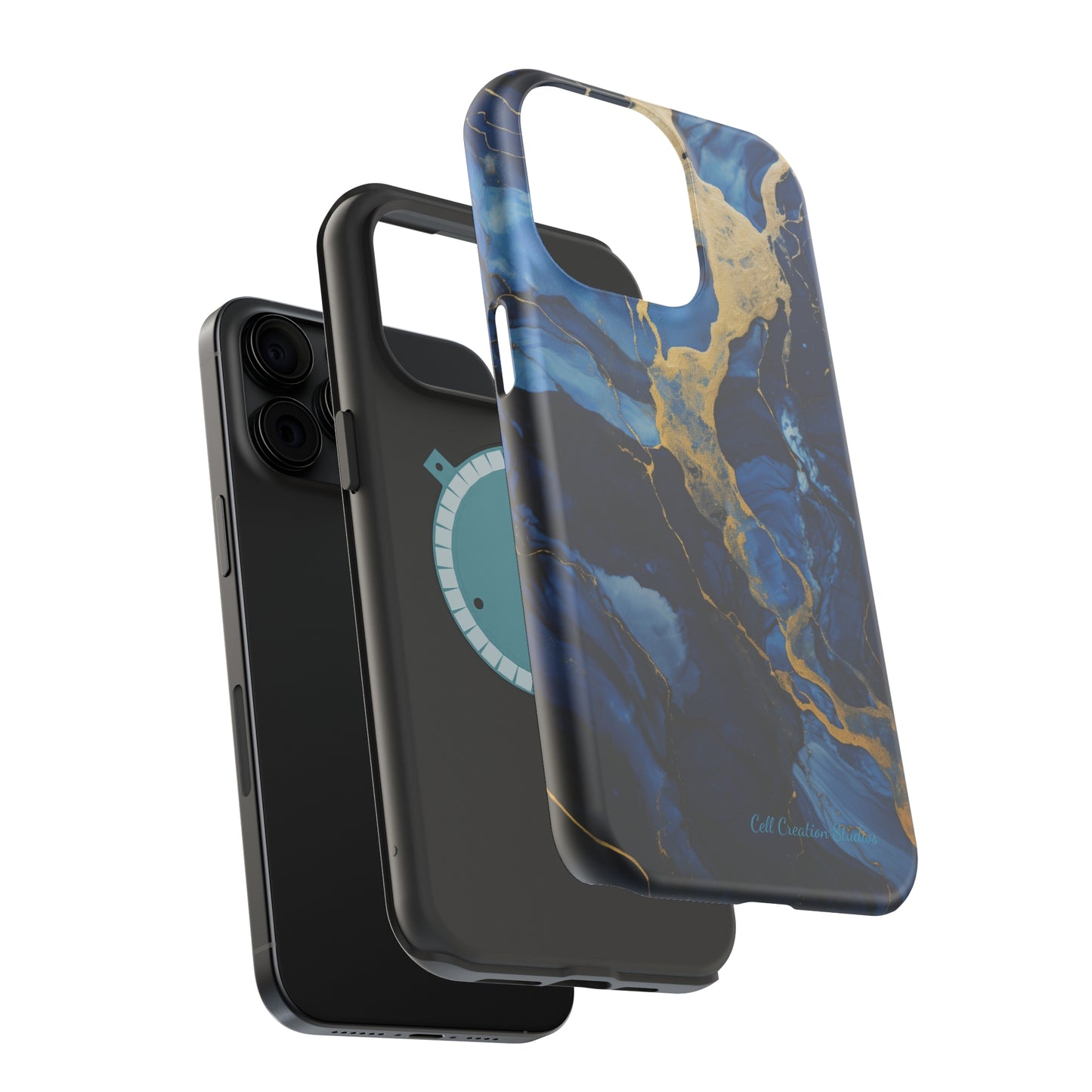 "Azure Elegance Marble" -MagSafe Tough iPhone Cases