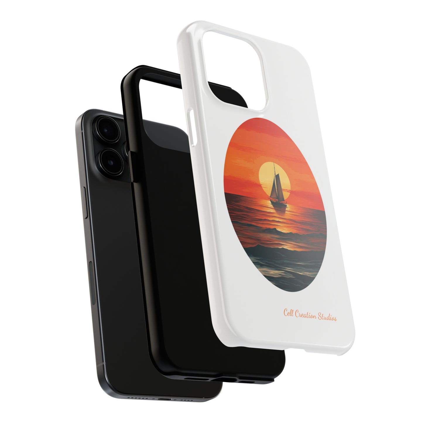 "Sailboat Sunset Serenity" -Tough iPhone Cases