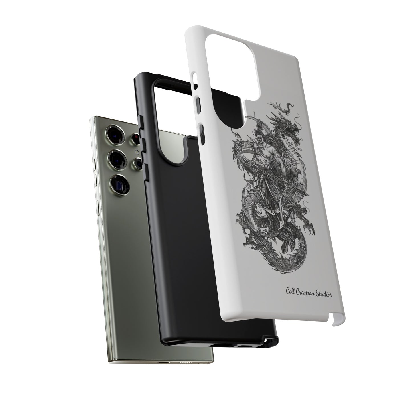 "Samurai and Dragon Sketch" -Tough Samsung Galaxy Cases