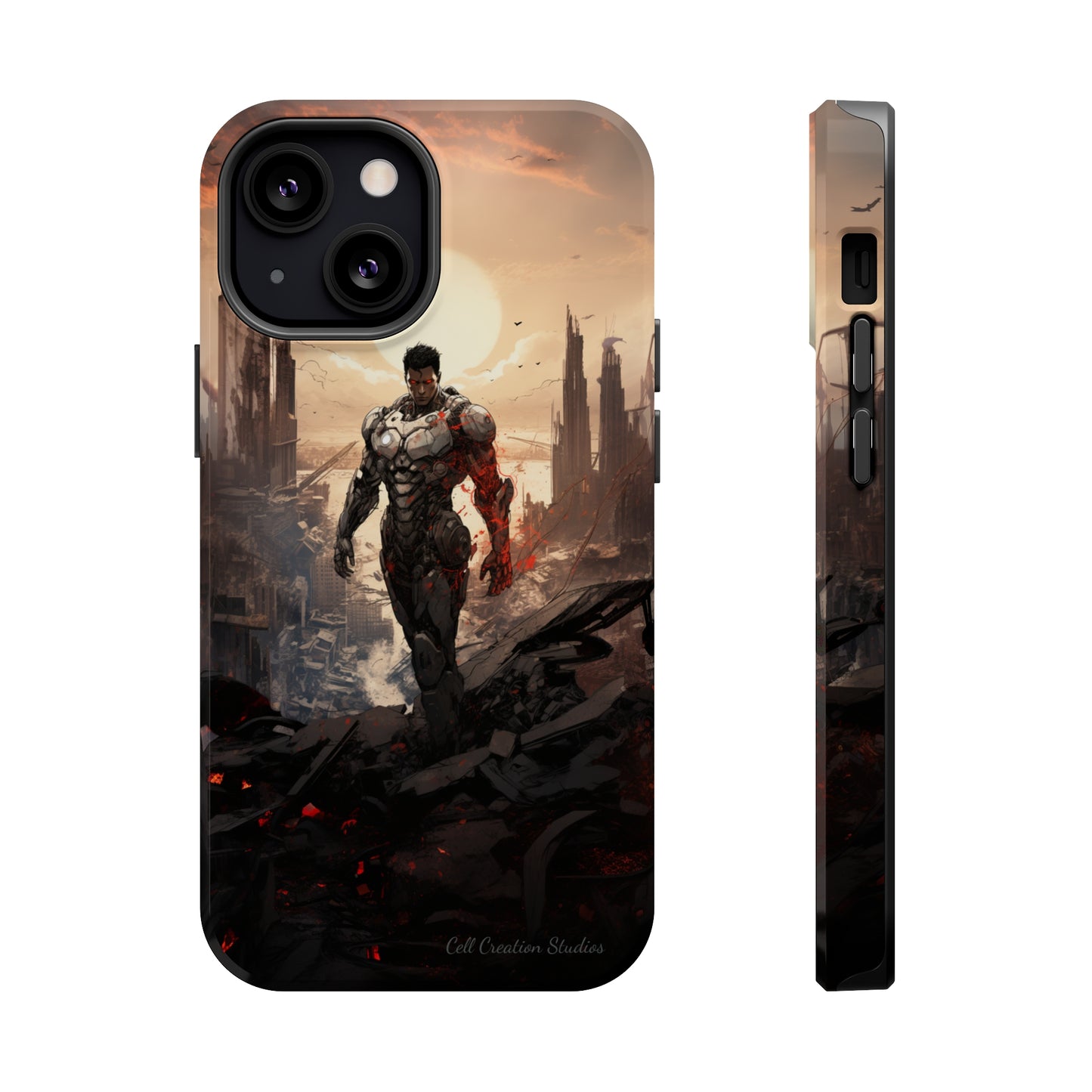 Introducing the "Cyber Guardian" Cell Phone Case – Embrace Futuristic Heroism -MagSafe Tough Cases