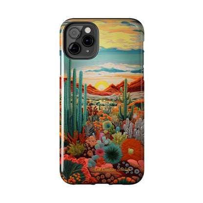 "Desert Bloom Embroidery" -Tough iPhone Cases