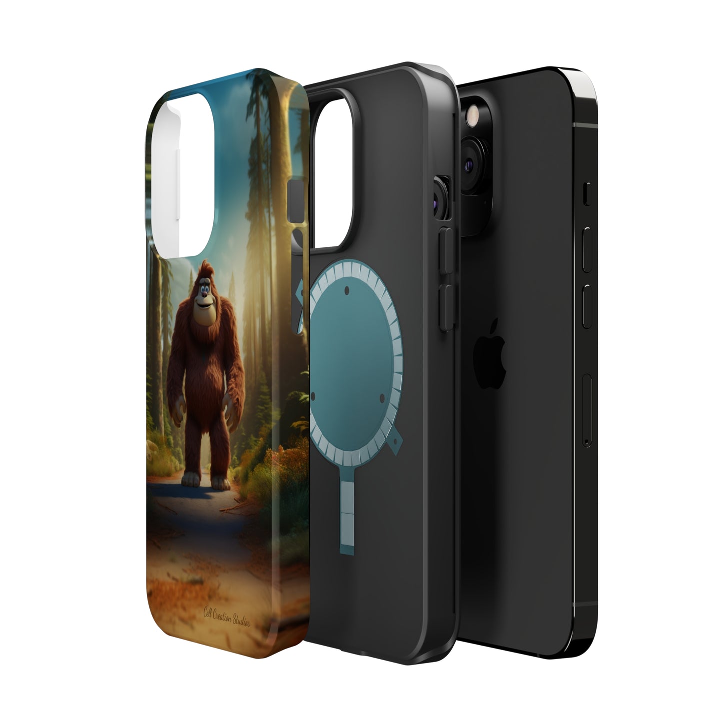 The "Trail Trekker" Bigfoot Cartoon Phone Case -MagSafe Tough Cases