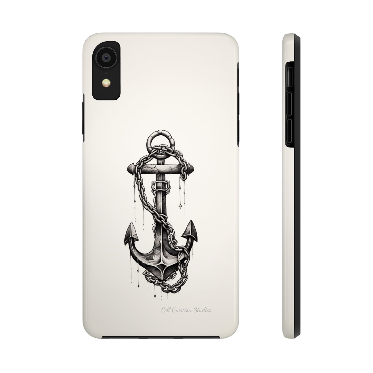 "Nautical Elegance Anchor" -Tough iPhone Cases