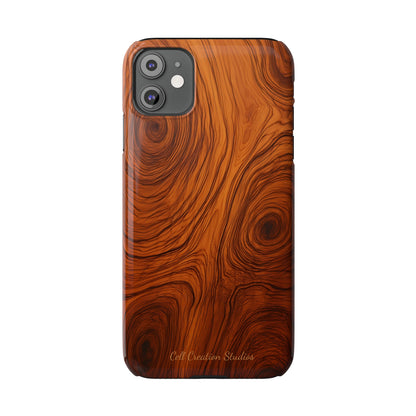 Introducing the "Natural Woodgrain" Cell Phone Case – Embrace Organic Beauty with Wood Pattern Design -Slim Phone Cases