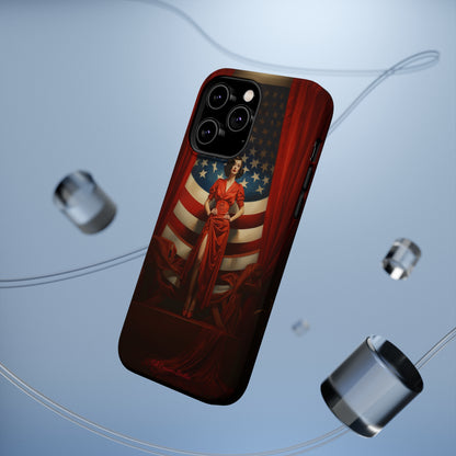 Introducing the "Vintage Glamour" Cell Phone Case – Step into 1920s Elegance with a Patriotic Twist! -MagSafe Tough Cases