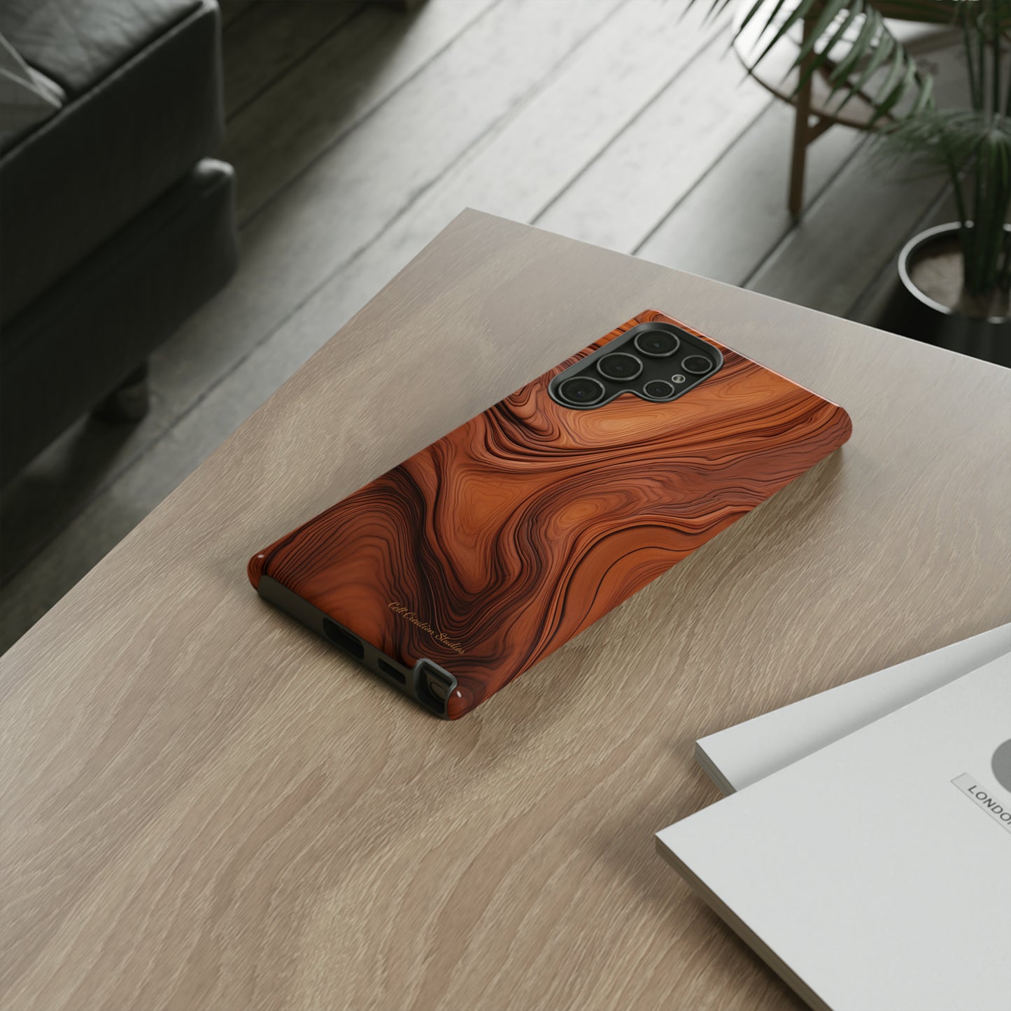 The "Natural Elegance" Wood Pattern Phone Case-Tough Cases