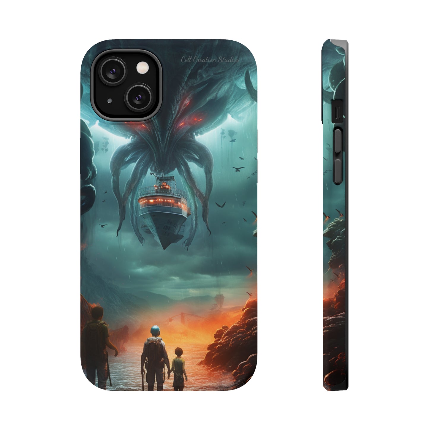 Introducing the "Extraterrestrial Resonance" Cell Phone Case – Unveil the Unseen! -MagSafe Tough Cases