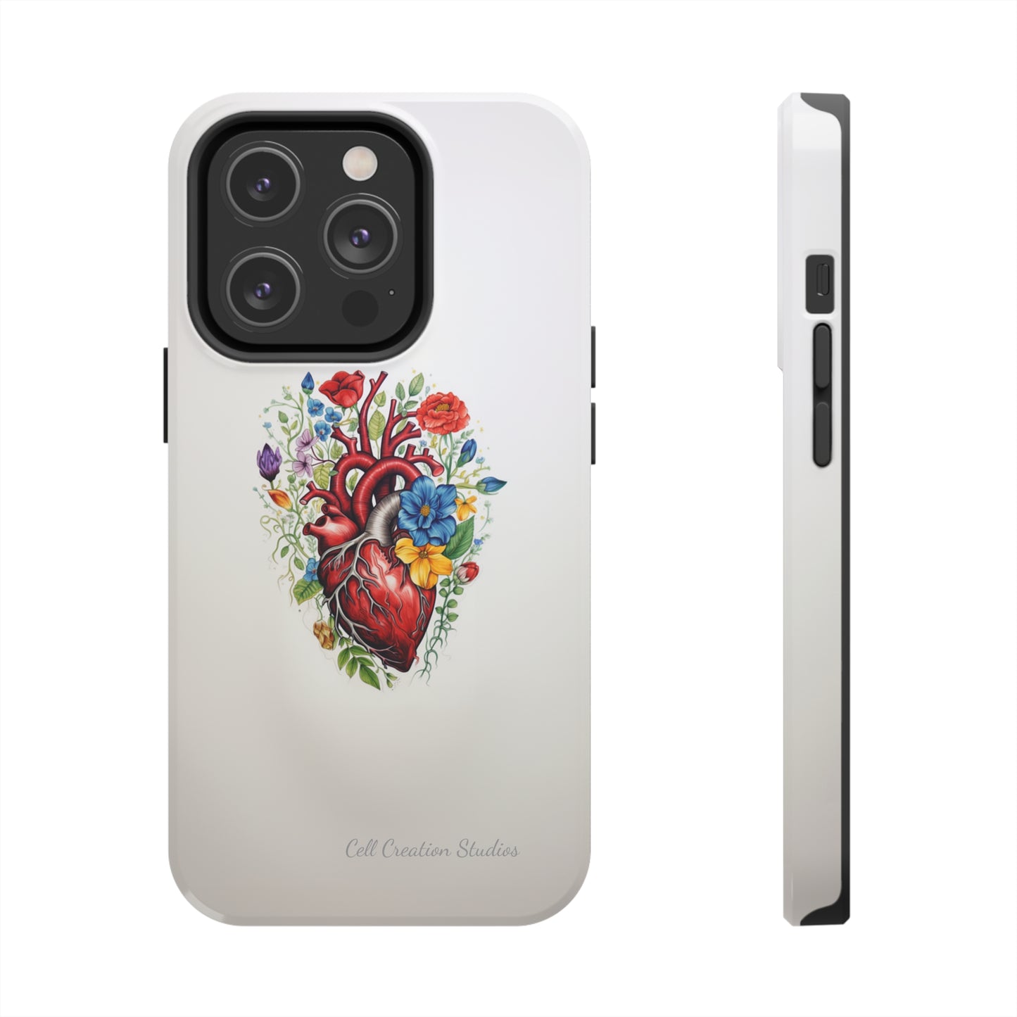 "Floral Heart Harmony" -Tough iPhone Cases