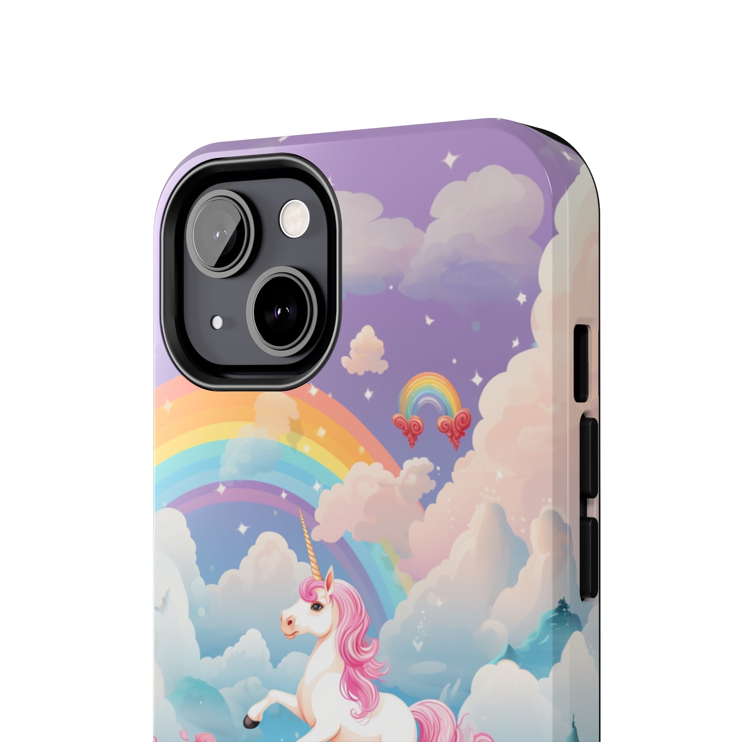 Introducing the "Floral Enchantment" Cell Phone Case – Embrace Your Imagination with a Unicorn in a Field of Flowers -Tough Phone Cases