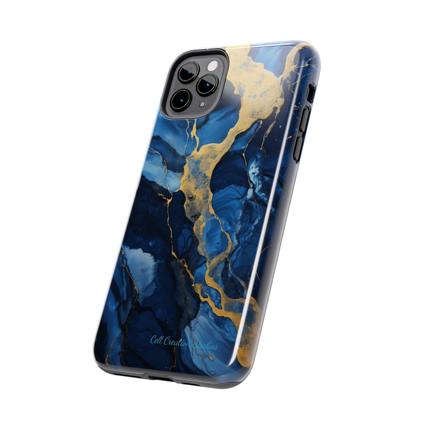 "Azure Elegance Marble" -Tough iPhone Cases