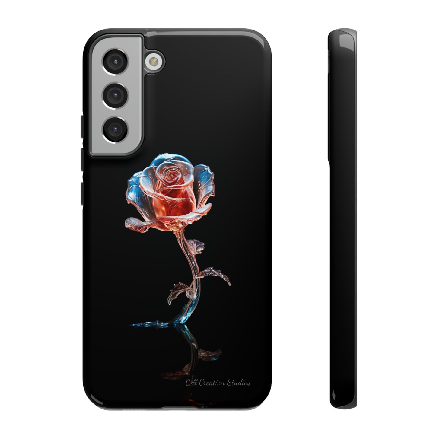 The "Glass Rose Elegance" Phone Case-Tough Cases