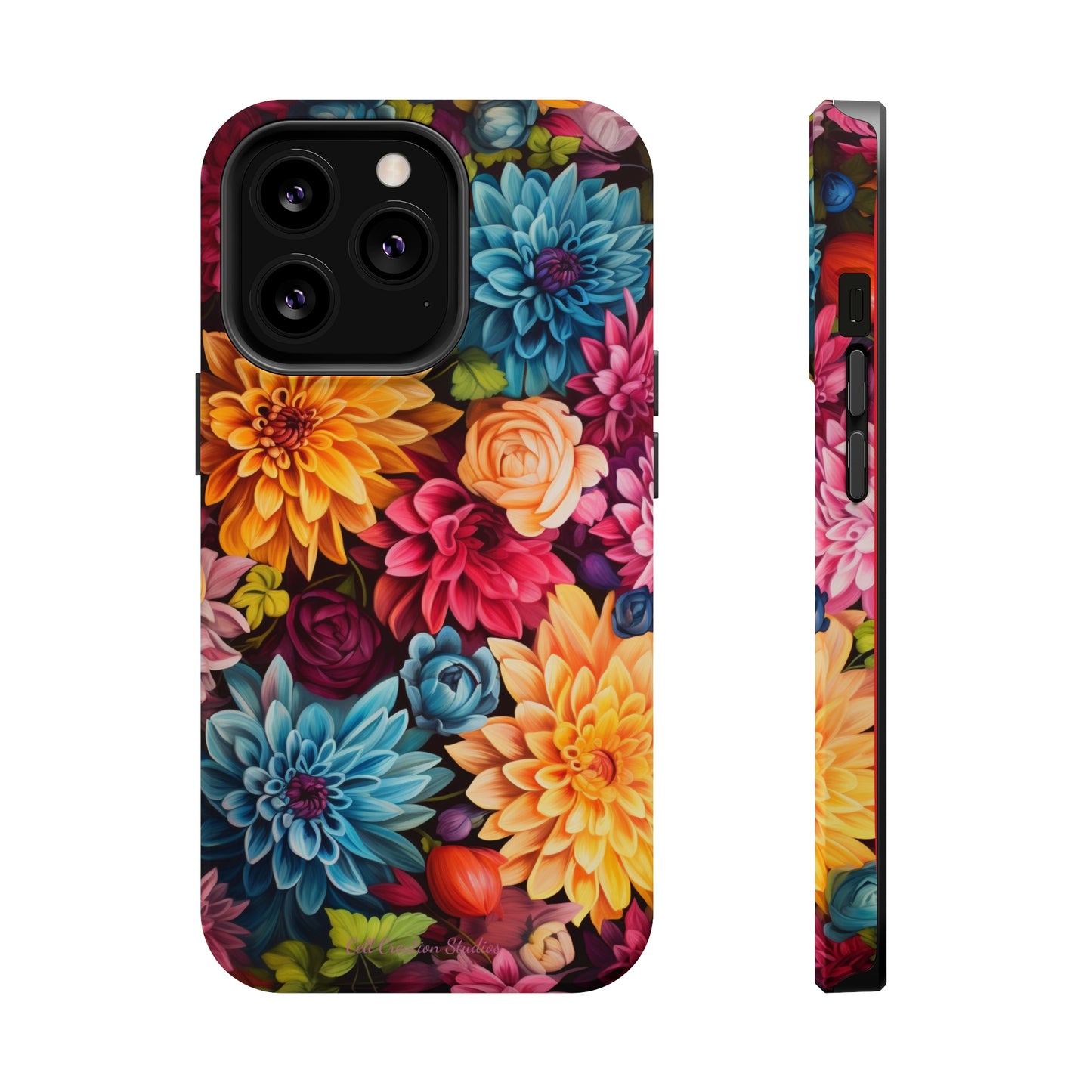 Introducing the "Floral Harmony" Cell Phone Case – Elevate Your Style with Nature's Grace -MagSafe Tough Cases