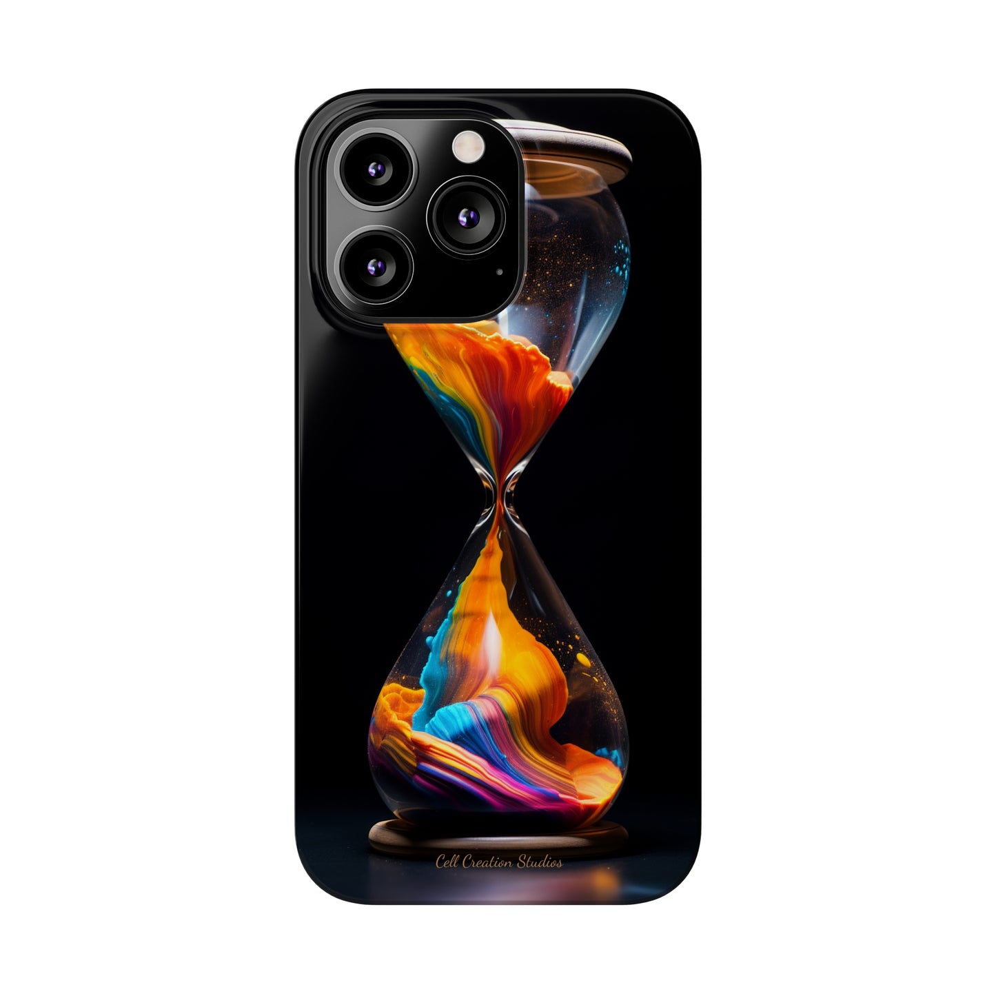 Introducing the "Vibrant Sands of Time" Cell Phone Case – Embrace the Beauty of Colorful Hourglass Design -Tough Cases