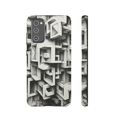 The "Geometric Right Angles" Cell Phone Case -Experience Sleek Simplicity-Tough Phone Cases-Tough Cases