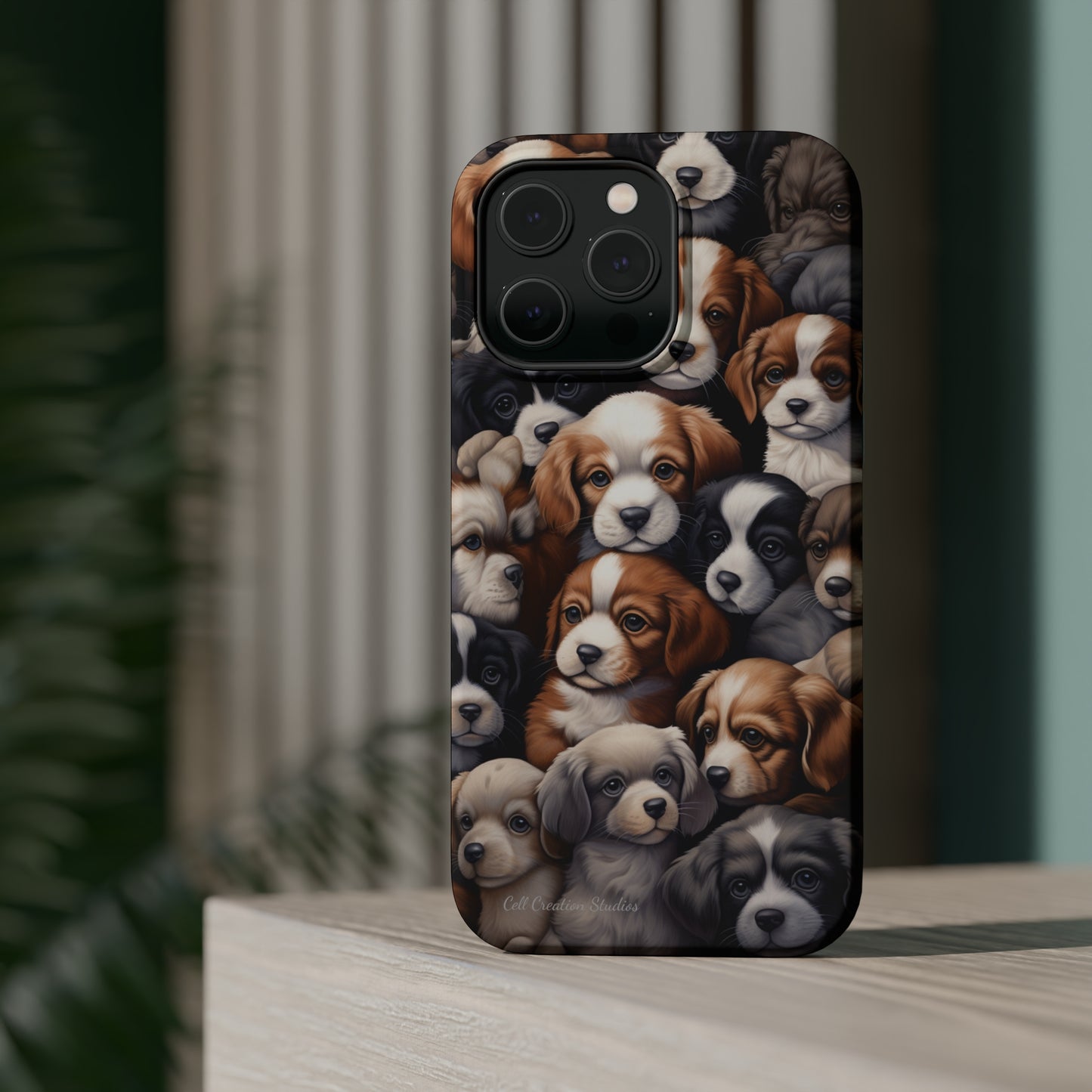 "Puppy Pile" Cuddles Phone Case -MagSafe Tough Cases