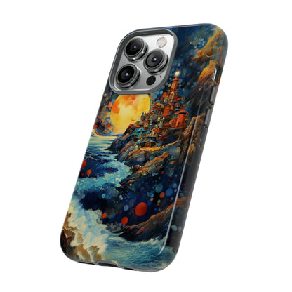 "Moonlit Coastal Vista" -Tough iPhone Cases