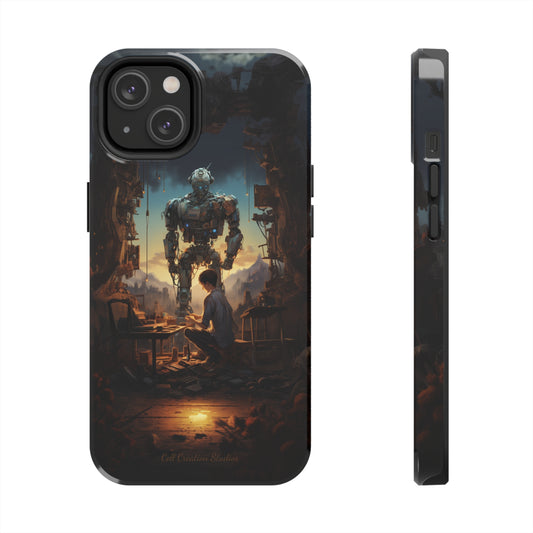 Introducing the "Mechanical Bond" Cell Phone Case – Witness a Captivating Moment of Giant Robot and Boy -Tough Phone Cases