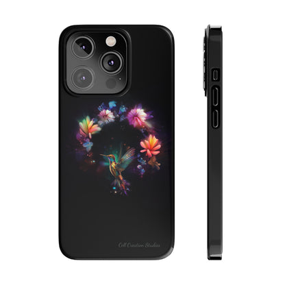 Introducing the "Floral Harmony Hummingbird" Cell Phone Case – Where Elegance Meets Nature -Slim Phone Cases