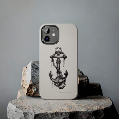 "Nautical Elegance Anchor" -Tough iPhone Cases