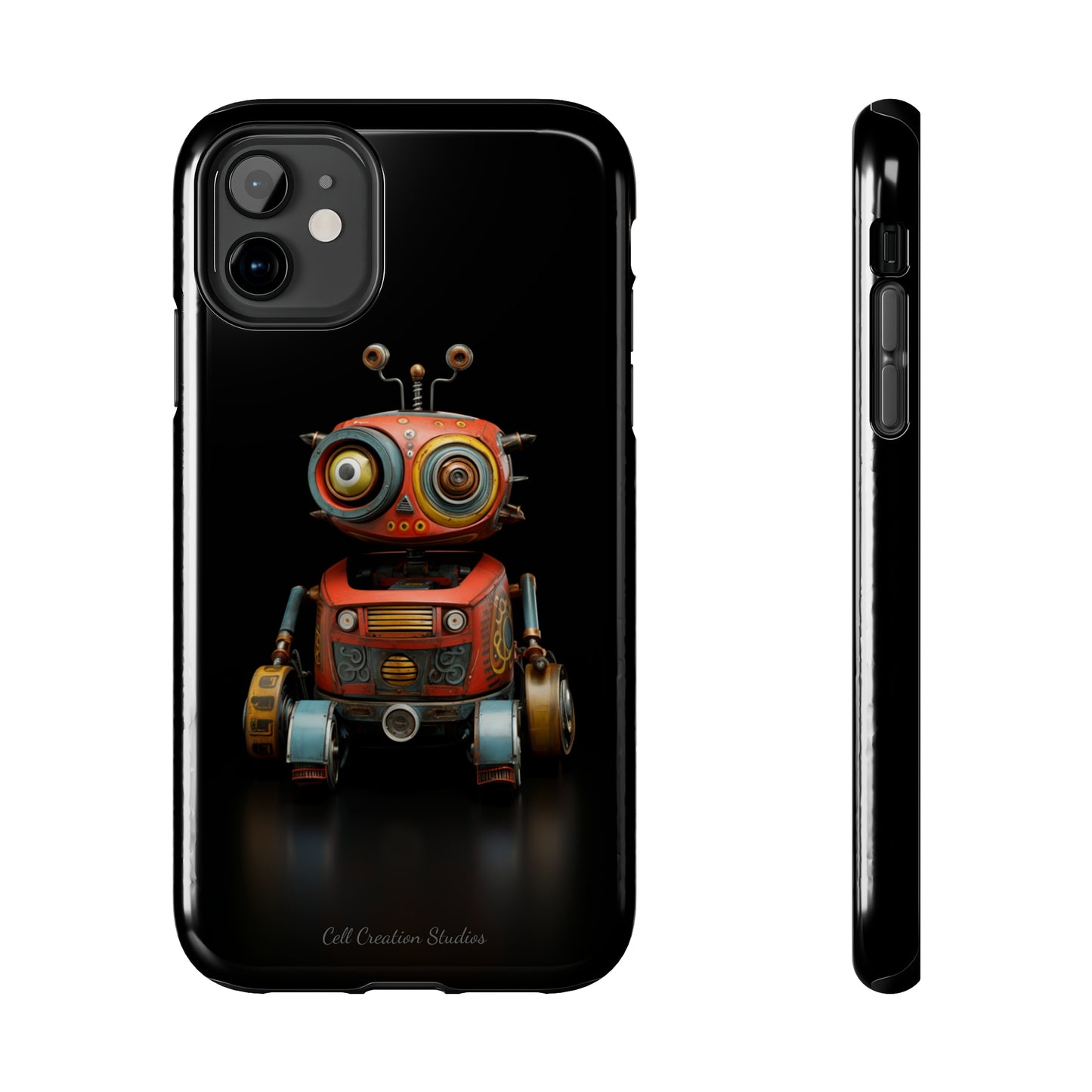 Introducing the "Toy Robot Delight" Cell Phone Case – Embrace Nostalgia with a Playful Robotic Companion! -Tough Phone Cases