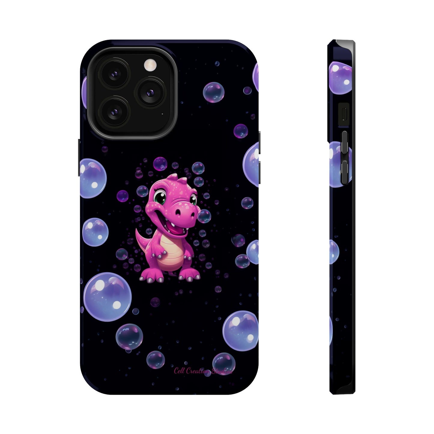 "Dino Glam" Glitter Dinosaur Phone Case -MagSafe Tough Cases