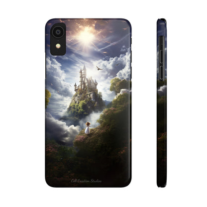 Introducing the "Enchanted Discovery" Cell Phone Case – Embark on a Journey of Magic with a Girl and a Magical Castle! -Slim Phone Cases