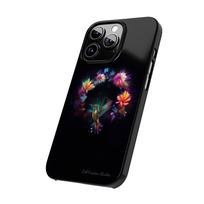 Introducing the "Floral Harmony Hummingbird" Cell Phone Case – Where Elegance Meets Nature -Slim Phone Cases