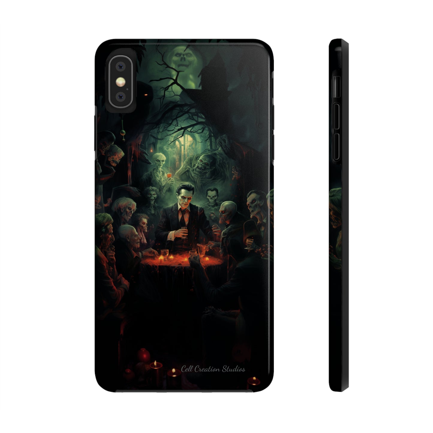 Introducing the "Ghoulish Gala" Cell Phone Case – Dracula's Halloween Soiree -Tough Phone Cases