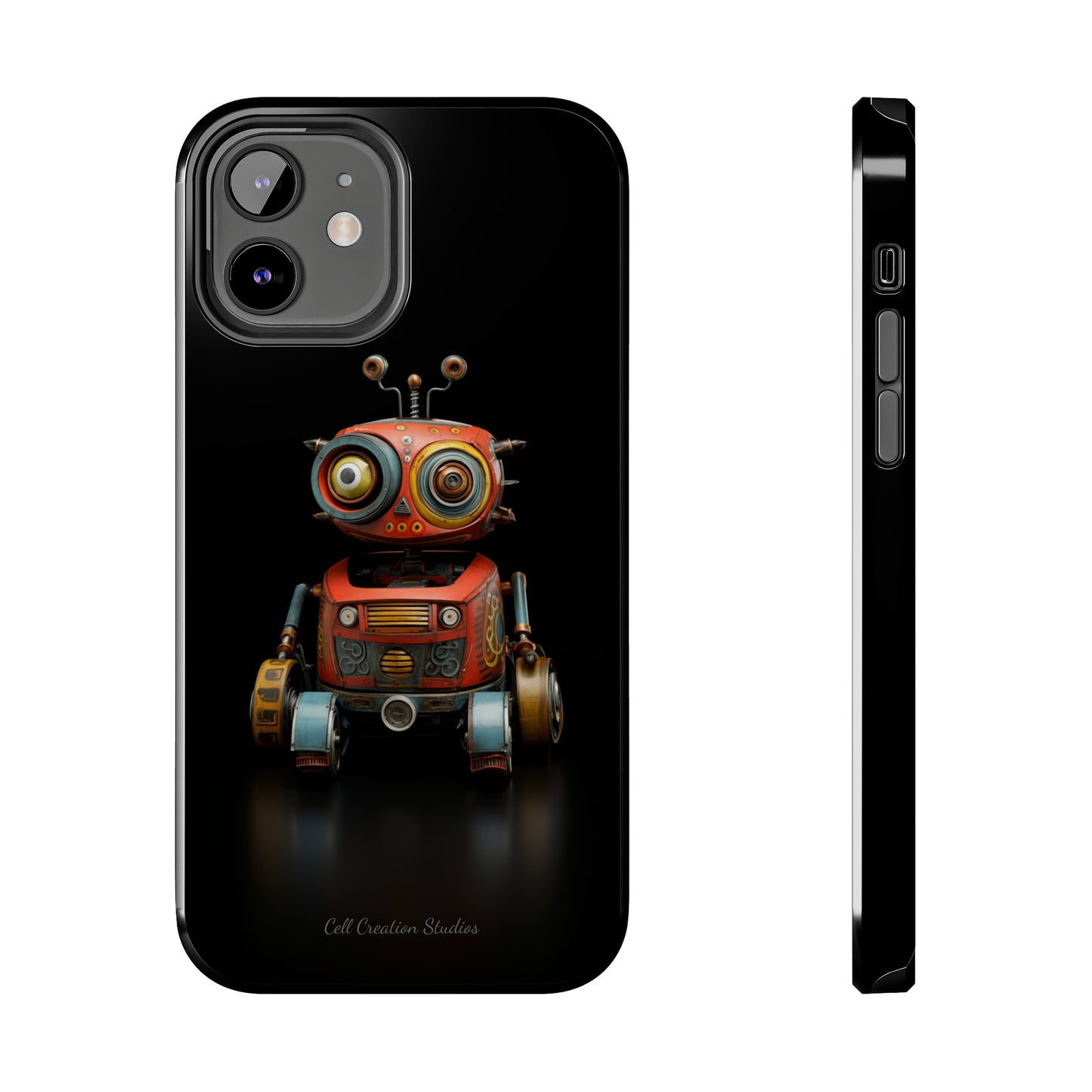 Introducing the "Toy Robot Delight" Cell Phone Case – Embrace Nostalgia with a Playful Robotic Companion! -Tough Phone Cases