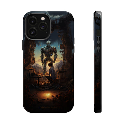 Introducing the "Mechanical Bond" Cell Phone Case – Witness a Captivating Moment of Giant Robot and Boy -MagSafe Tough Cases