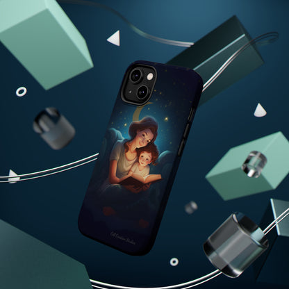 Introducing the "Bedtime Story Bliss" Cell Phone Case – Cherish Heartwarming Moments with Every Glance -MagSafe Tough Cases