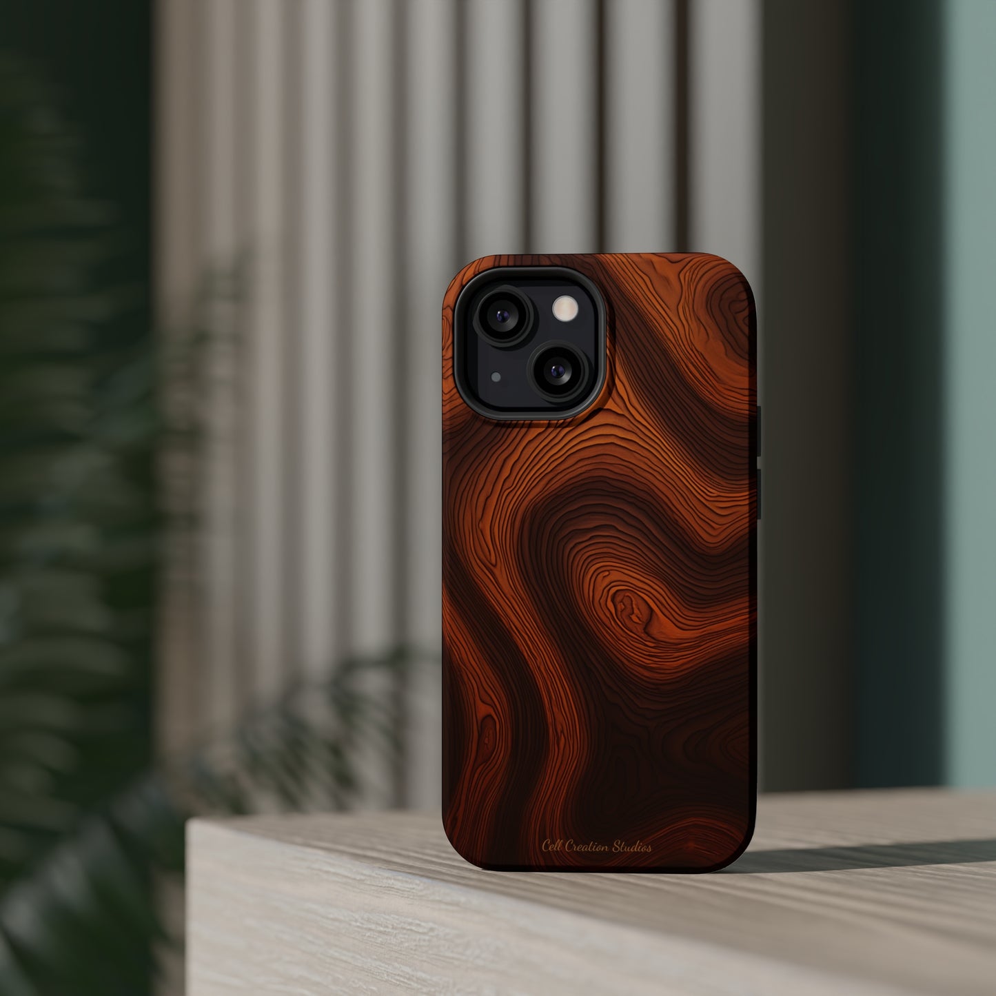 Introducing the "Natural Woodgrain" Cell Phone Case – Embrace Organic Beauty with Wood Pattern Design -MagSafe Tough Cases