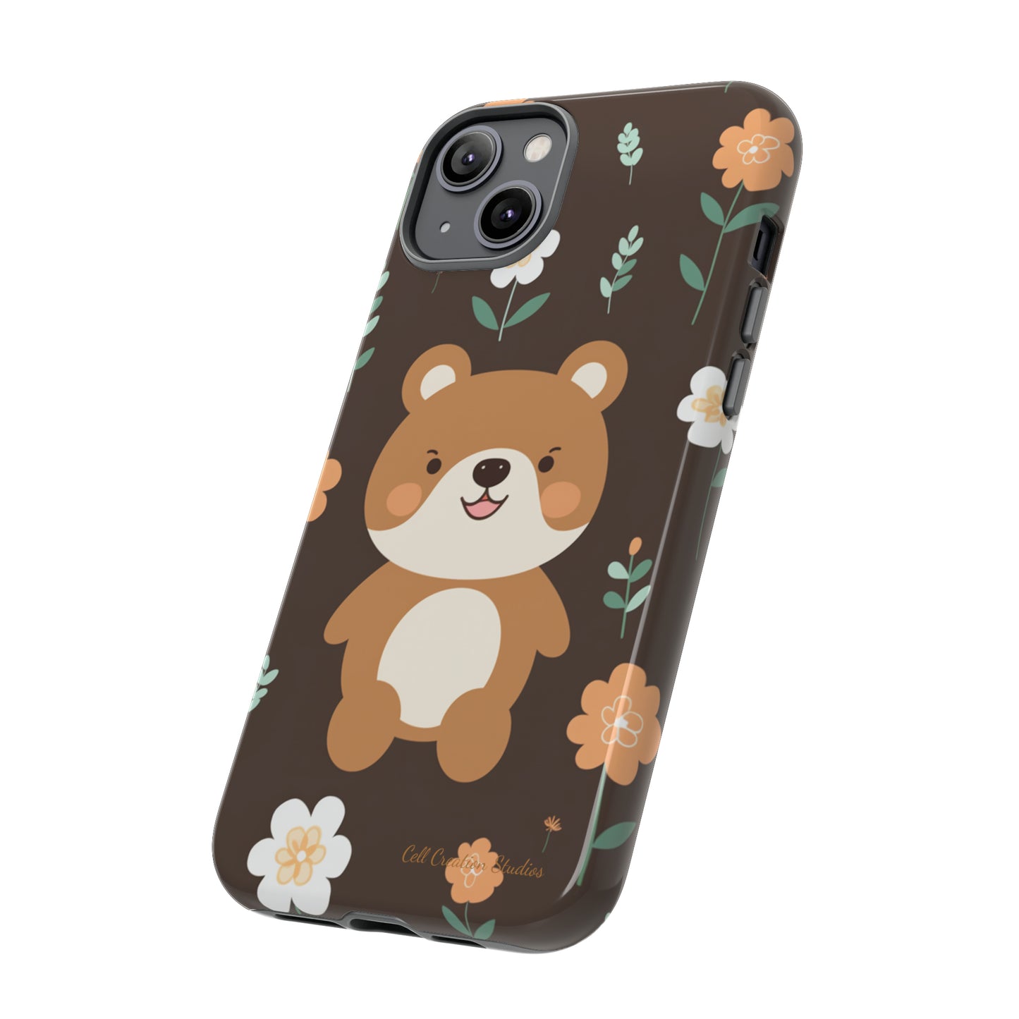 "Floral Bear Elegance" -Tough Phone Cases