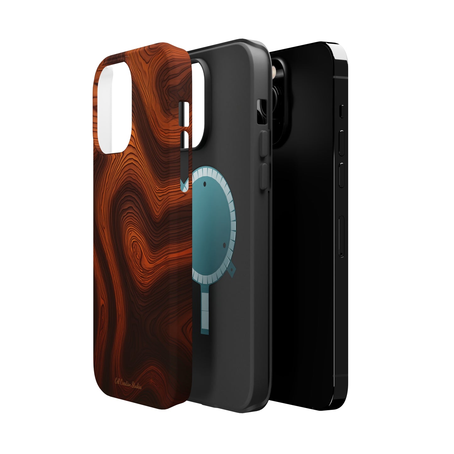 Introducing the "Natural Woodgrain" Cell Phone Case – Embrace Organic Beauty with Wood Pattern Design -MagSafe Tough Cases