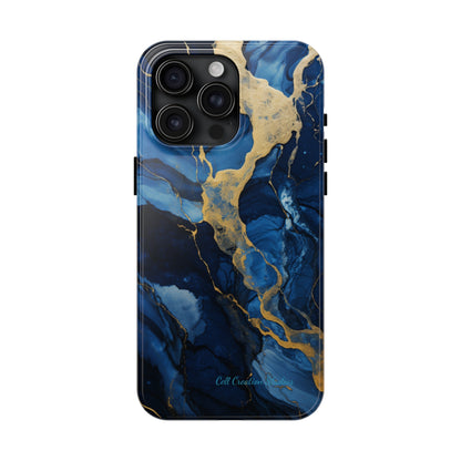 "Azure Elegance Marble" -Tough iPhone Cases