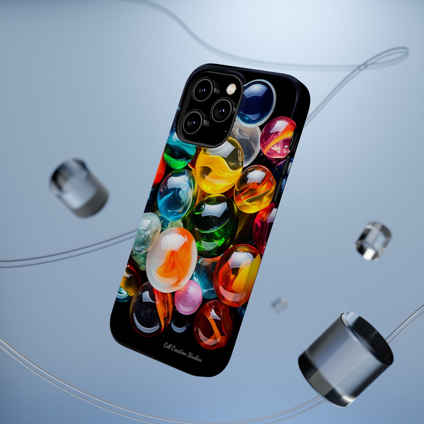 Introducing the "Vibrant Marbles Mosaic" Cell Phone Case – Carry a Kaleidoscope of Colors! -MagSafe Tough Cases