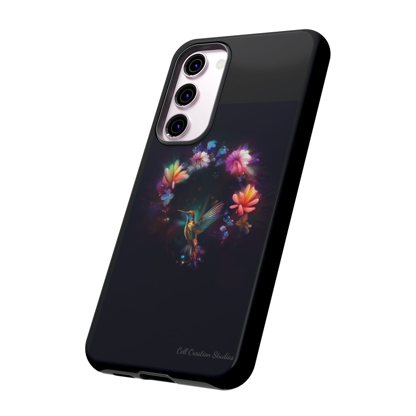 Introducing the "Floral Harmony Hummingbird" Cell Phone Case – Where Elegance Meets Nature -Tough Cases