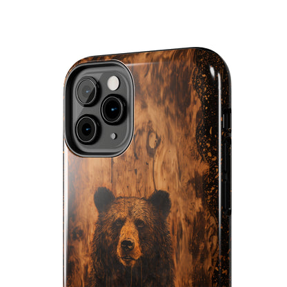 "Bear Wood Grain"-Tough Phone Cases