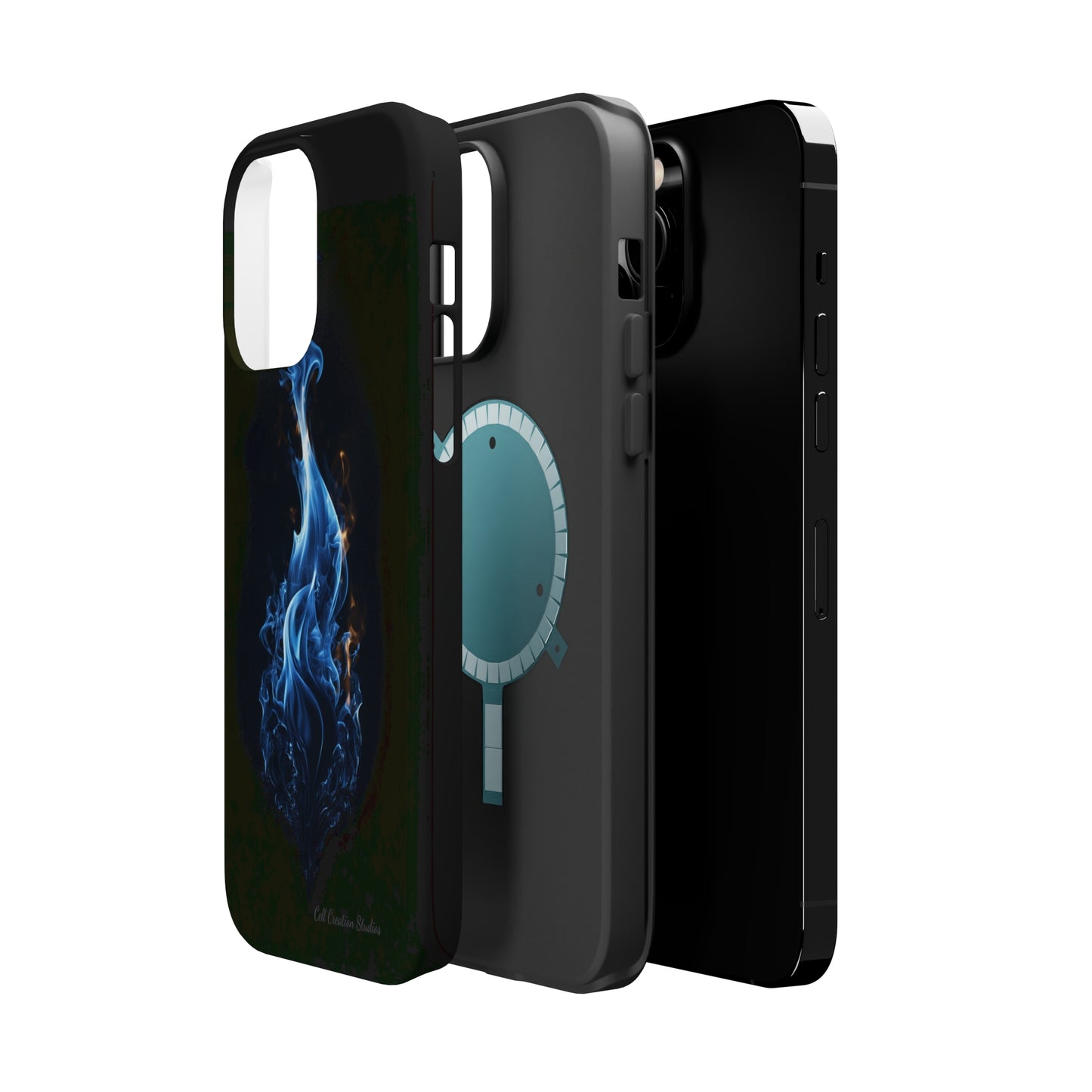 "Blue Flame" Phone Case: Ignite Your Style with Fiery Elegance -MagSafe Tough Cases